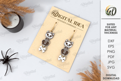 Halloween Earrings Bundle Laser Cut. Drop Earrings SVG Product Image 11