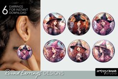 Halloween Earrings Sublimation Bundle Witch Stained Glass