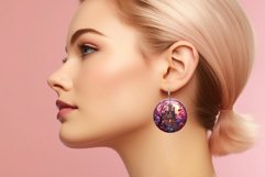 Halloween Earrings Sublimation Spooky House Stained Glass