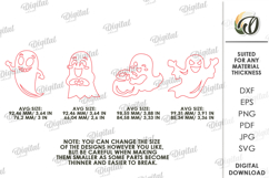 Halloween Elements Laser Cut. Halloween Ghost SVG Product Image 2