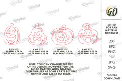 Halloween Elements Laser Cut. Pumpkins SVG Product Image 2