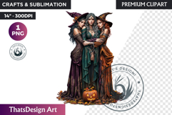 Halloween Elf Clipart PNG, Fantasy clipart Witchy elves Product Image 1