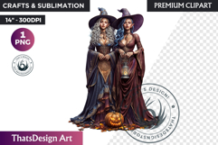 Halloween Elf Clipart PNG, Fantasy clipart Witchy elves Product Image 1
