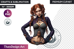Halloween Elf Clipart PNG, Fantasy clipart Witchy elves Product Image 1