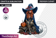 Halloween Elf Clipart PNG, Fantasy clipart Witchy elves Product Image 1
