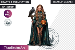Halloween Elf Clipart PNG, Fantasy clipart Witchy elves Product Image 1