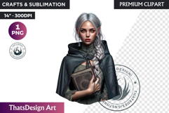 Halloween Elf Clipart PNG, Fantasy clipart Witchy elves Product Image 1