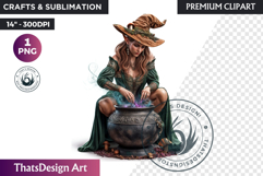Halloween Elf Clipart PNG, Fantasy clipart Witchy elves Product Image 1