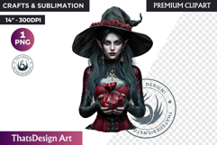 Halloween Elf Clipart PNG, Fantasy clipart Witchy elves Product Image 1