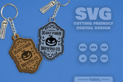 Halloween Engraving Keychain SVG Product Image 11