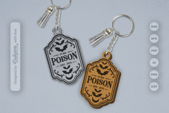 Halloween Engraving Keychain SVG Product Image 2