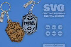Halloween Engraving Keychain SVG Product Image 1