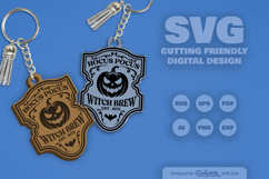 Halloween Engraving Keychain SVG Product Image 2