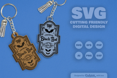 Halloween Engraving Keychain SVG Product Image 1