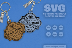 Halloween Engraving Keychain SVG Product Image 3