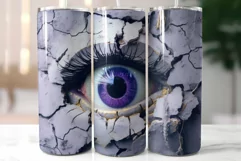 Halloween Monster Eye Sublimation | Creepy Tumbler Wrap Product Image 3