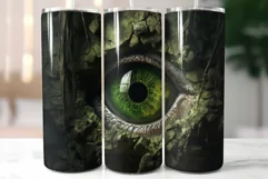 Halloween Tumbler Sublimation|Scary Witches Eye Tumbler Wrap Product Image 3
