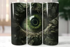 Halloween Tumbler Sublimation|Scary Witches Eye Tumbler Wrap Product Image 4