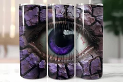 Halloween Monster Eye Sublimation | Creepy Tumbler Wrap Product Image 4
