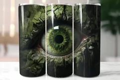 Halloween Tumbler Sublimation|Scary Witches Eye Tumbler Wrap Product Image 5