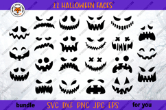Halloween Face Bundle SVG, Pumpkin Faces Cut File SVG Product Image 2
