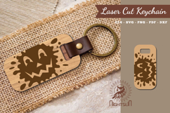 Halloween Face Laser Cut Keychain Product Image 1
