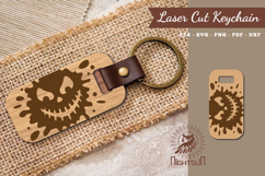Halloween Face Laser Cut Keychain Product Image 1