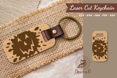 Halloween Face Laser Cut Keychain Product Image 1