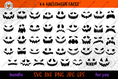 Halloween Face Bundle SVG, Pumpkin Faces Bundle SVG Product Image 1