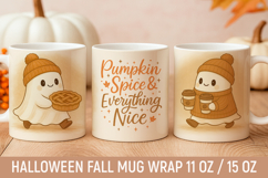 Fall Pumpkin Spice Mug Wrap Sublimation PNG, Thanksgiving Product Image 1