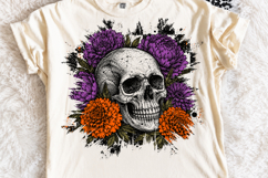 Halloween fall skull Png,Girly flower Pumpkin Png Product Image 2