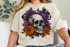 Halloween fall skull Png,Girly flower Pumpkin Png Product Image 3