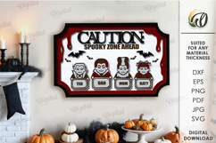 Halloween Family Sign Laser Cut. Halloween Sign SVG Product Image 1