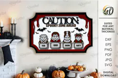 Halloween Family Sign Laser Cut. Halloween Sign SVG Product Image 1