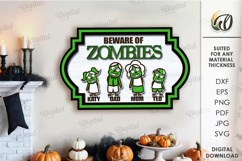 Halloween Family Sign Laser Cut. Halloween Sign SVG Product Image 1