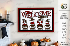 Halloween Family Sign Laser Cut. Halloween Sign SVG Product Image 1
