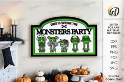 Halloween Family Sign Laser Cut. Halloween Sign SVG Product Image 1