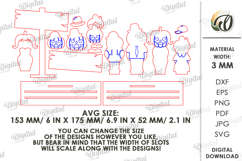 Halloween Family Laser Cut. Halloween Stand Decor SVG Product Image 2