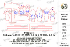 Halloween Family Laser Cut. Halloween Stand Decor SVG Product Image 2