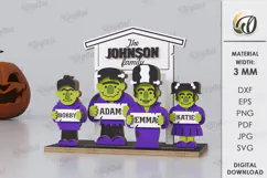 Halloween Family Laser Cut. Halloween Stand Decor SVG Product Image 1