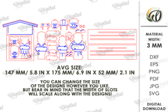 Halloween Family Laser Cut. Halloween Stand Decor SVG Product Image 2