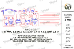 Halloween Family Laser Cut. Halloween Stand Decor SVG Product Image 2