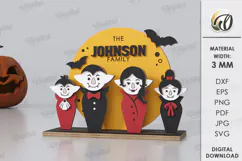 Halloween Family Laser Cut. Halloween Stand Decor SVG Product Image 1