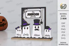 Halloween Family Laser Cut. Halloween Stand Decor SVG Product Image 1