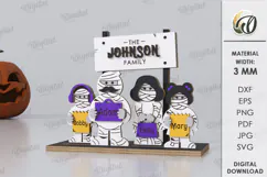 Halloween Family Laser Cut. Halloween Stand Decor SVG Product Image 1