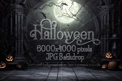 Halloween Backdrop, Halloween Fantasy Photo Background, d19 Product Image 1