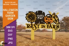 Halloween Farm Garden Sign LaserCut. Halloween Farmhouse SVG Product Image 1