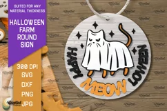 3D Halloween farm Round Sign Laser Cut. Farmhouse SVG Product Image 1