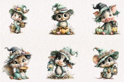 Halloween Farm Watercolor Clipart Product Image 2