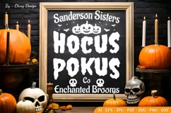 Halloween Farmhouse sign SVG | Halloween Tshirt SVG Product Image 1